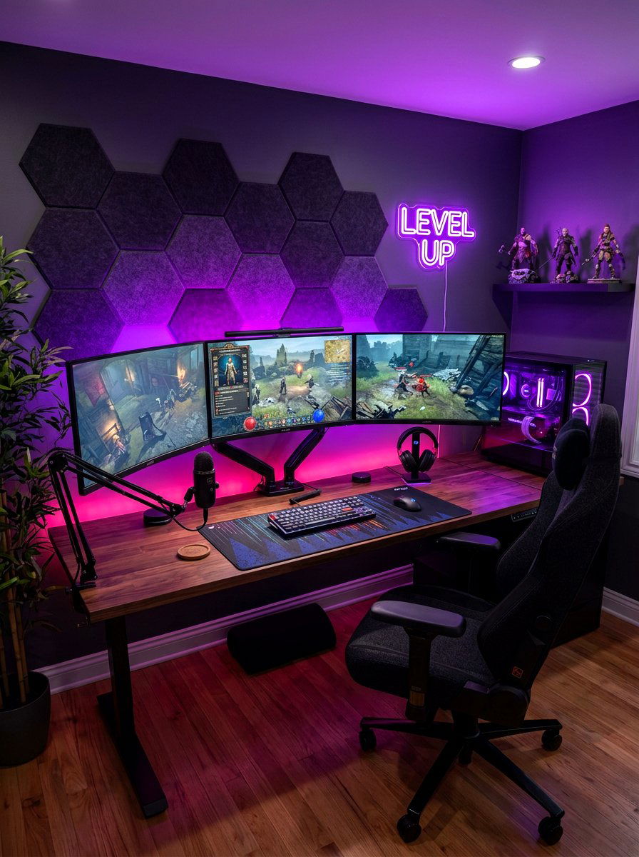Video game station - 30 basement game room ideas