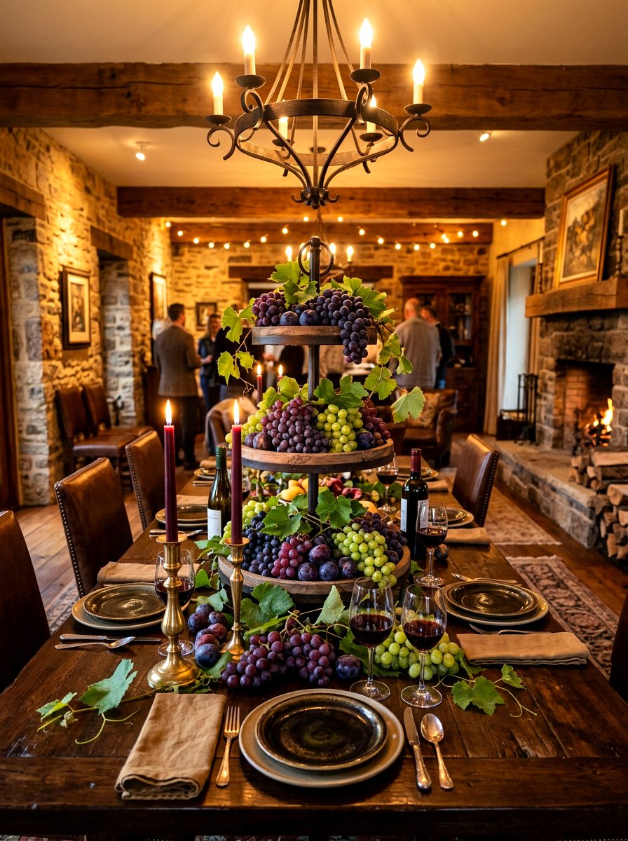 Vineyard Grape Harvest Gathering - 30 fruit market tablescape ideas