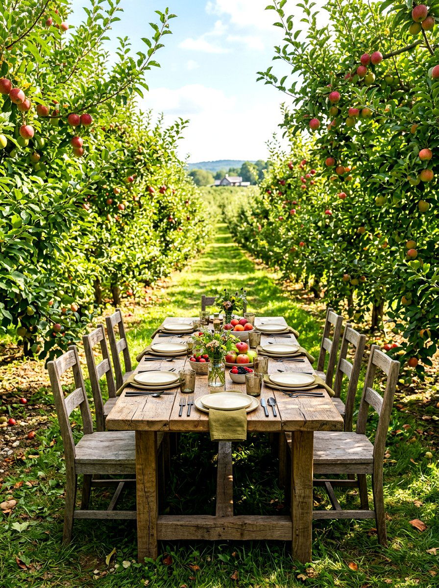 Vineyard Style Table - 30 al fresco dining ideas