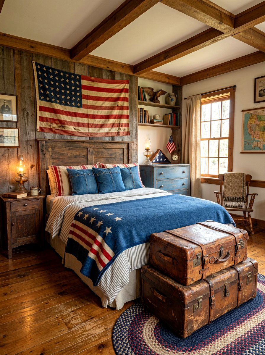 Vintage Americana Bedroom - 30 western bedroom ideas