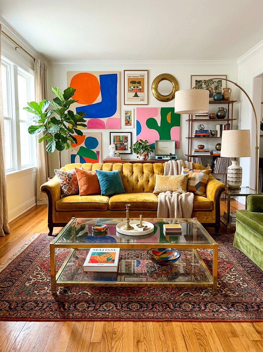 Vintage And Modern Furniture Blend - 30 maximalist decor ideas