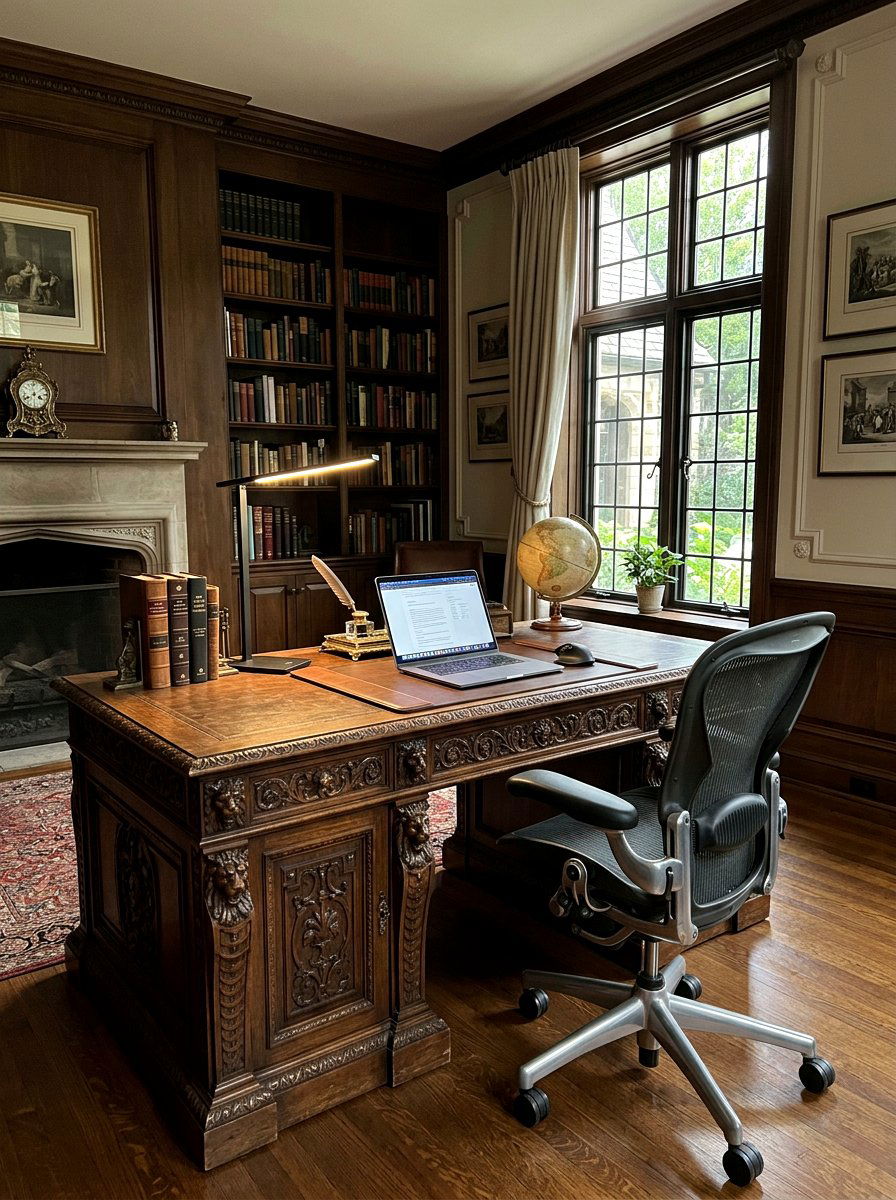 Vintage Antique Desk Office - 30 boutique studio office ideas