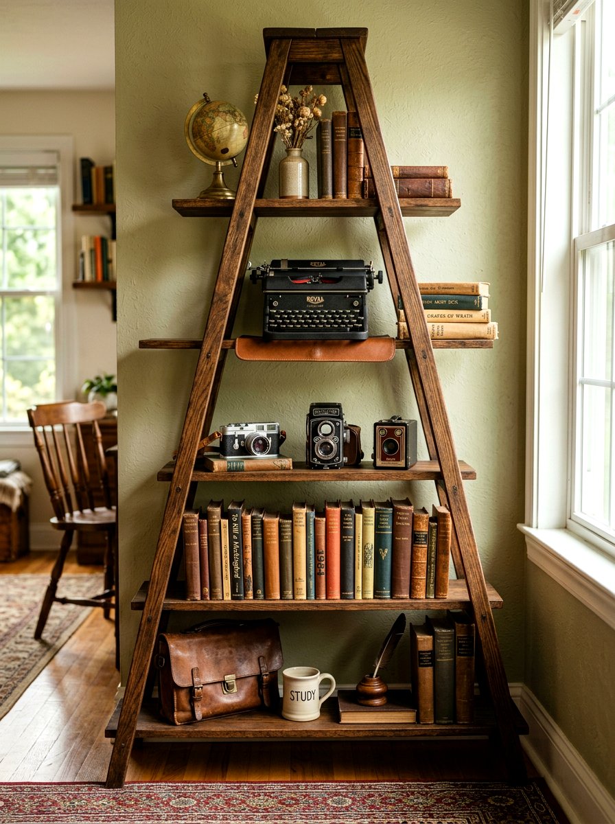 Vintage Antique Display - 30 ladder shelf styling ideas
