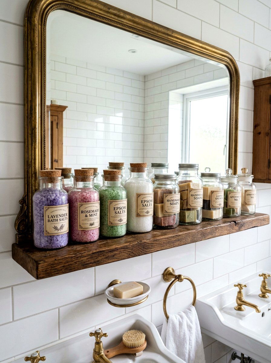 Vintage Apothecary Jar - 30 old world bathroom ideas
