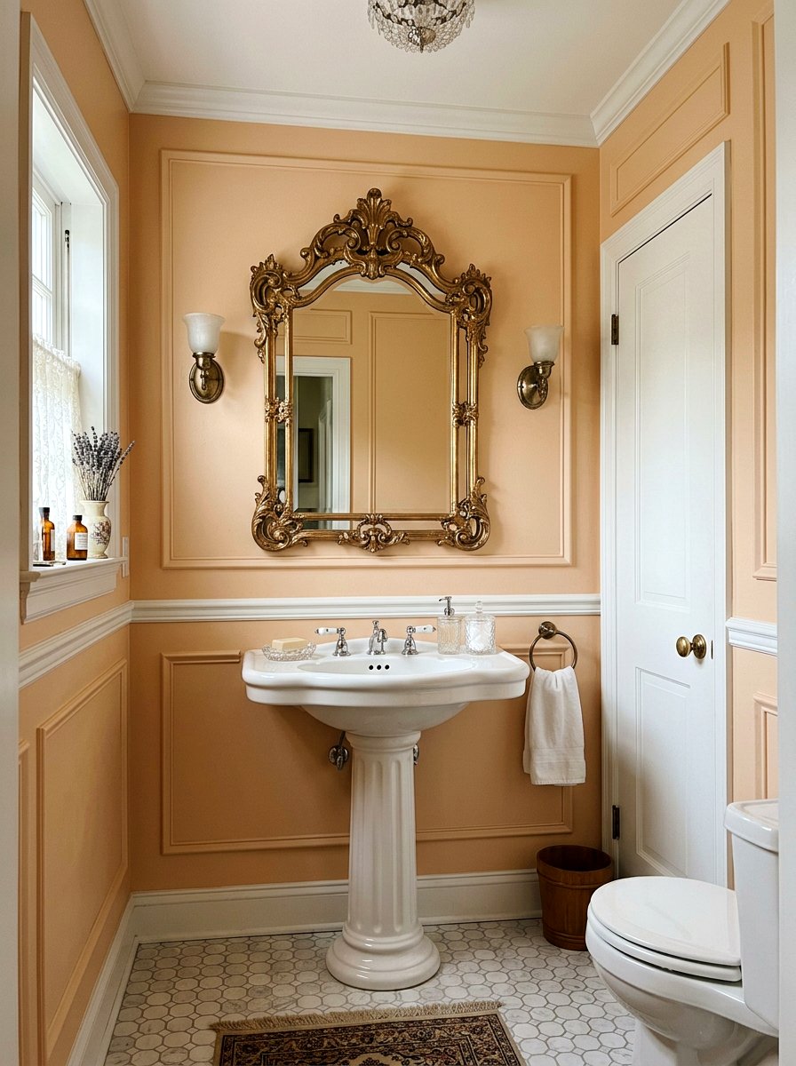 30 Apricot Powder Room Ideas To Make Small Spaces Shine