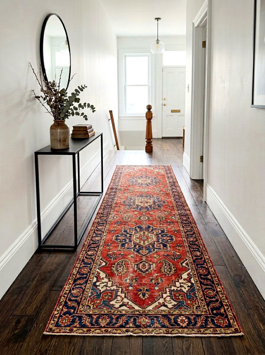 Vintage Area Rug - 30 hallway decor ideas