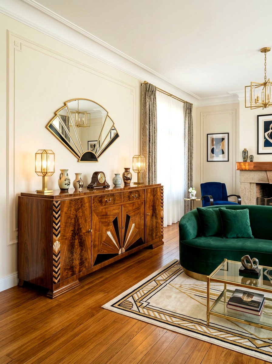 Vintage Art Deco living room antique - 30 art deco living room ideas