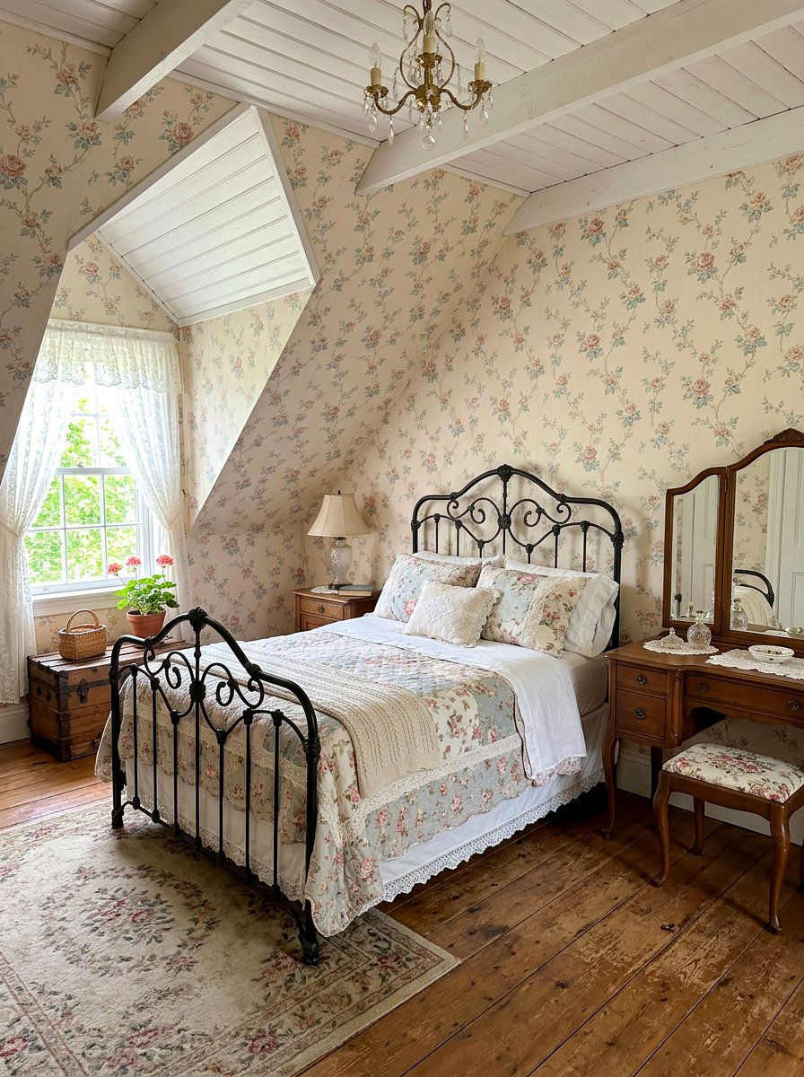 Vintage Attic Bedroom - 30 attic bedroom ideas