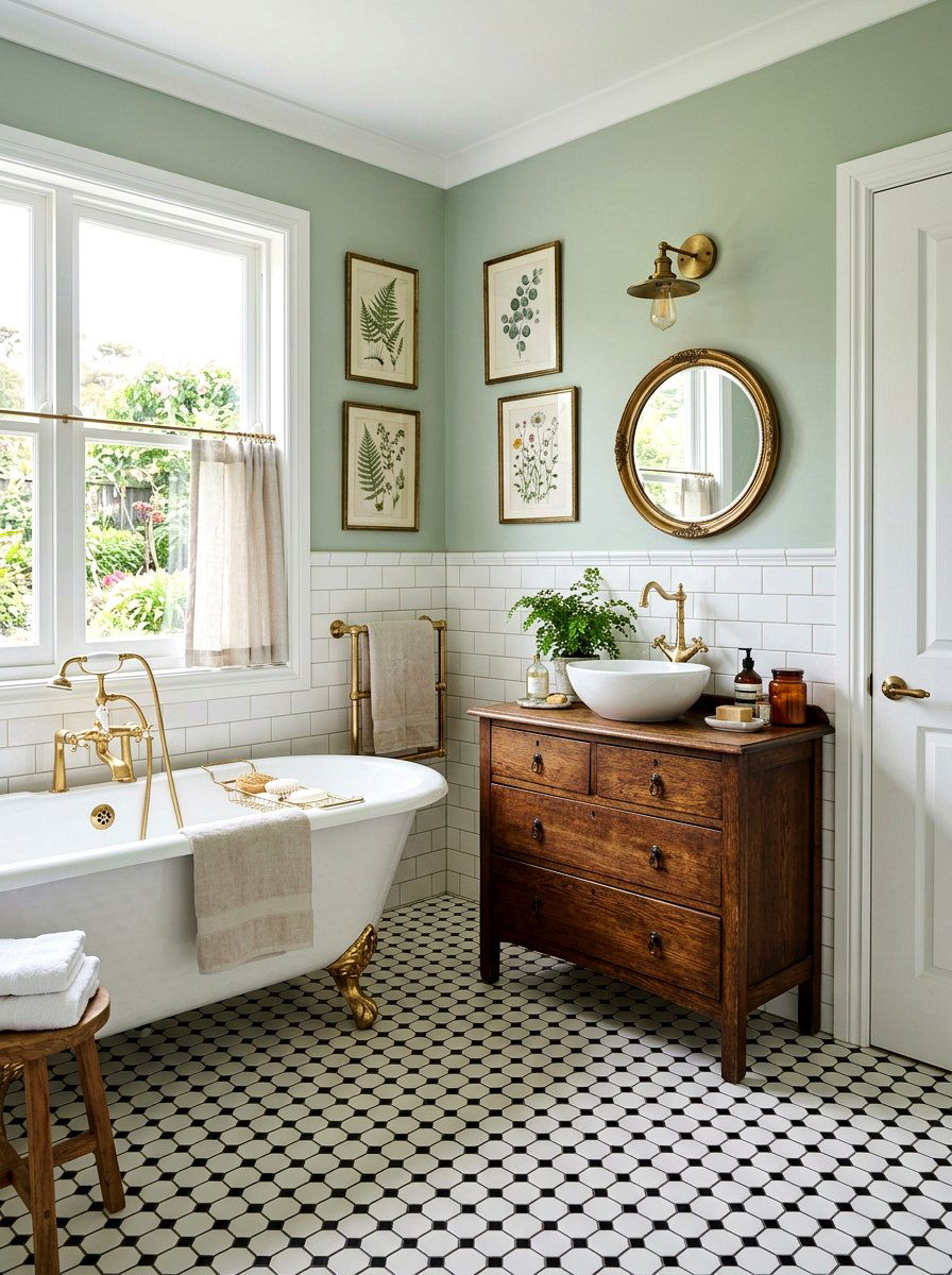 Vintage Bathroom - 30 tiny cottage decor ideas