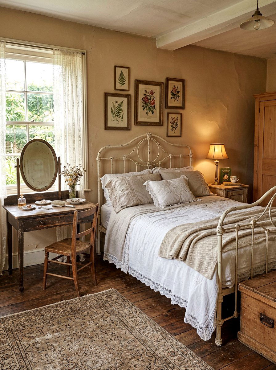 Vintage Beige Bedroom - 30 tonal beige bedroom ideas