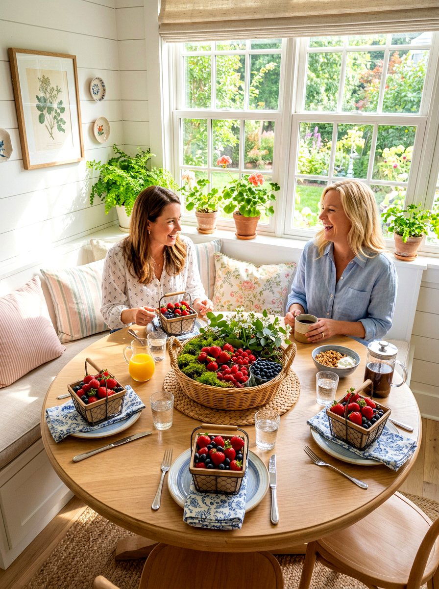 Vintage Berry Basket Brunch Table - 30 fruit market tablescape ideas