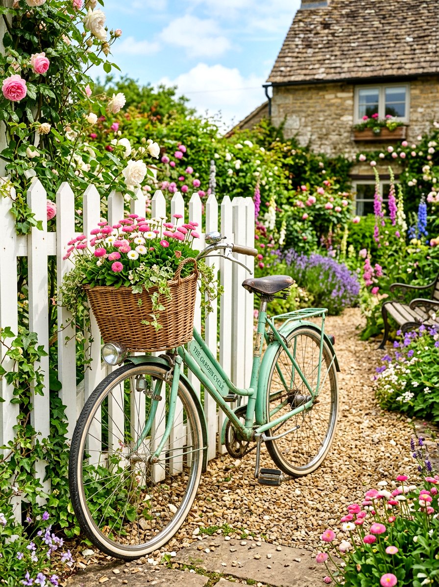 Vintage Bicycle Planter - 30 spring front porch ideas