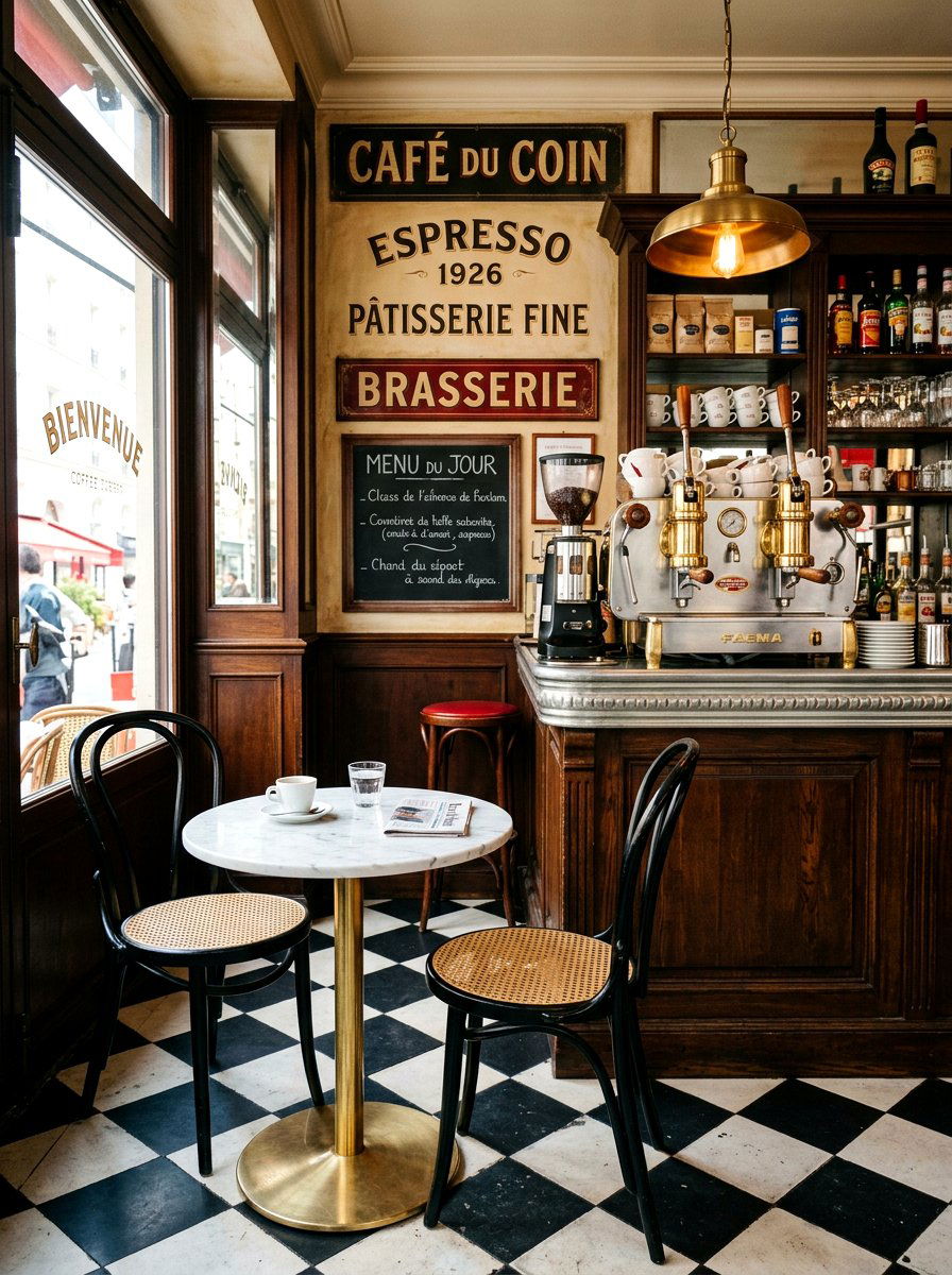 Vintage Bistro Coffee Area - 30 home cafe ideas