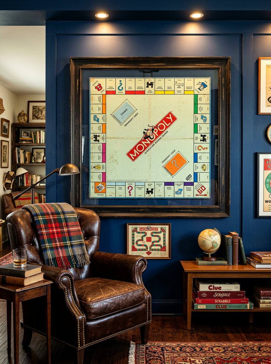 Vintage Board Game Wall Art - 30 vintage toy decor ideas