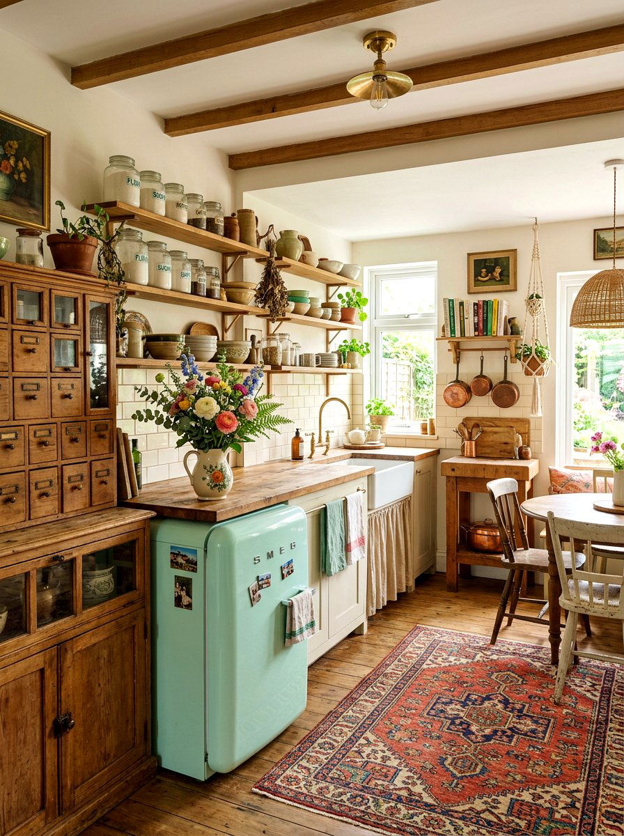 Vintage Boho Kitchen - 30 boho kitchen ideas
