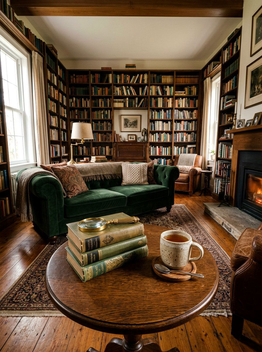 Vintage Book Stack - 30 coffee table seasonal decor ideas
