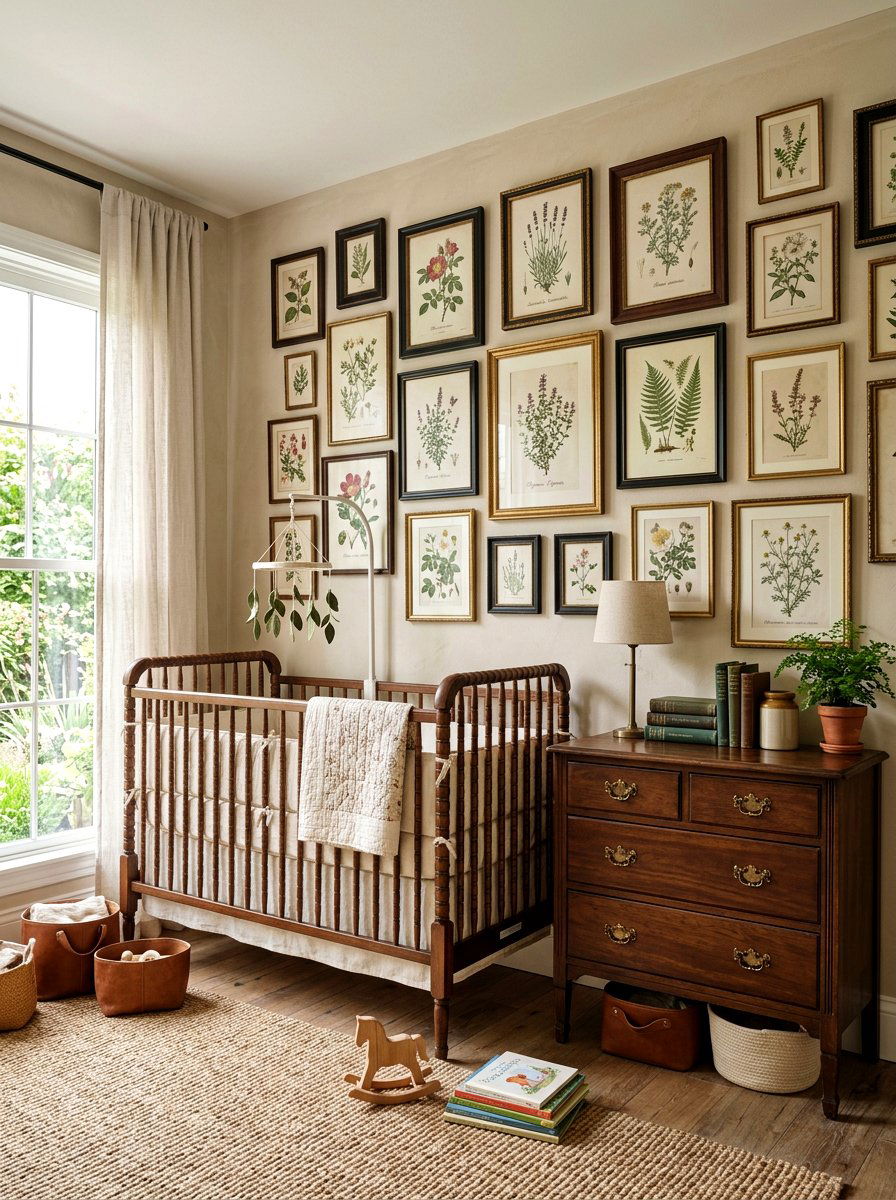 Vintage Botanical Prints - 30 floral nursery ideas