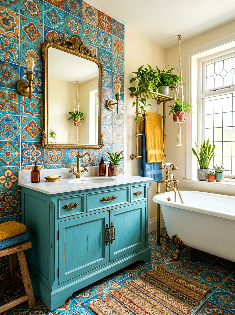 Vintage Brass Bathroom - 30 bathroom hardware finish ideas