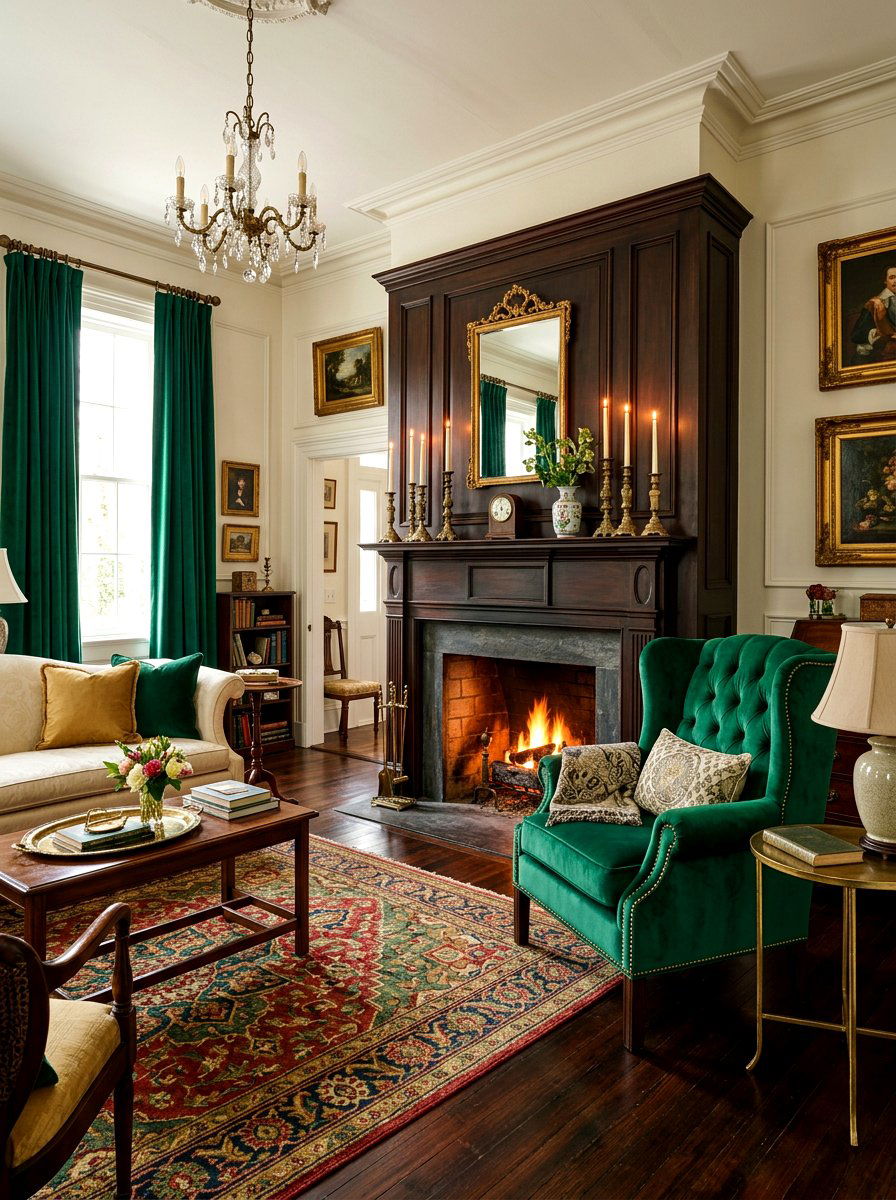 Vintage Brass Candlesticks - 30 mantel shelf styling ideas