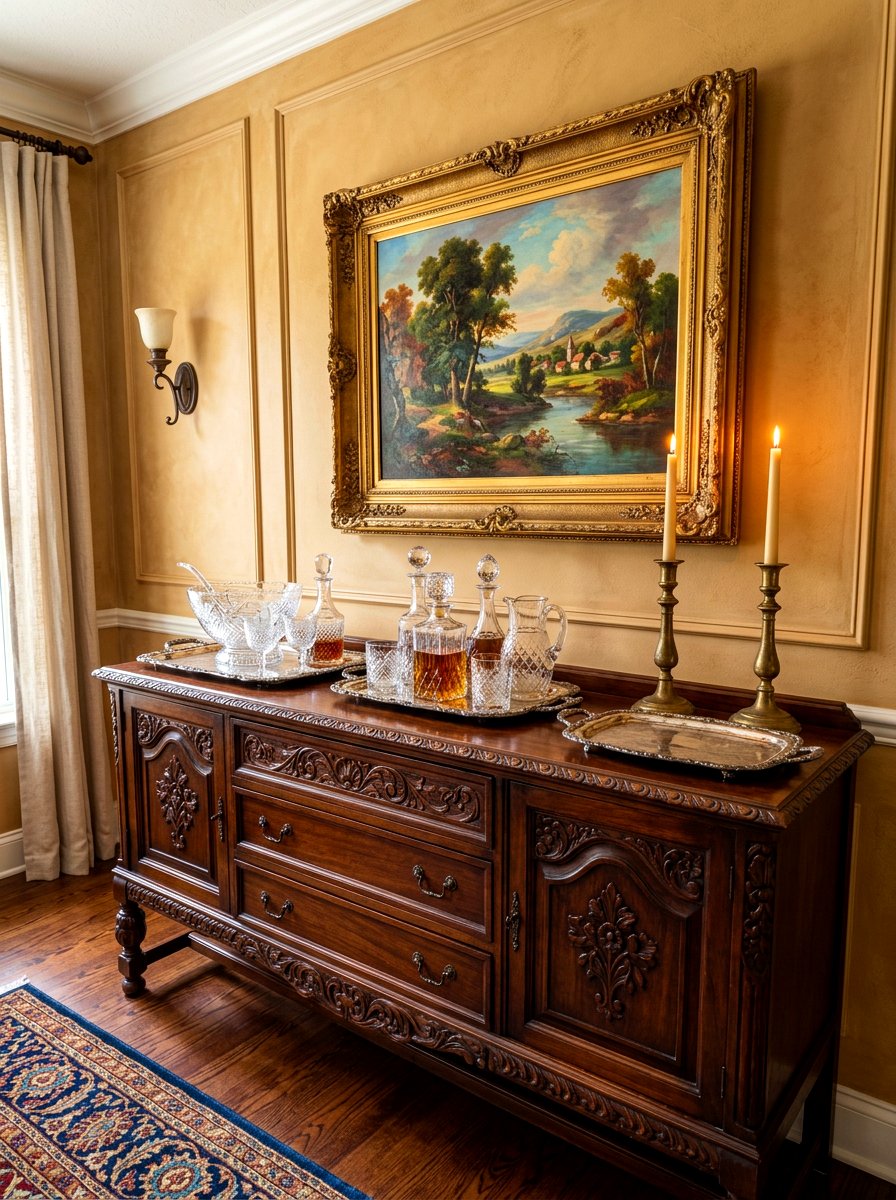 Vintage Buffet Display - 30 dining buffet styling ideas