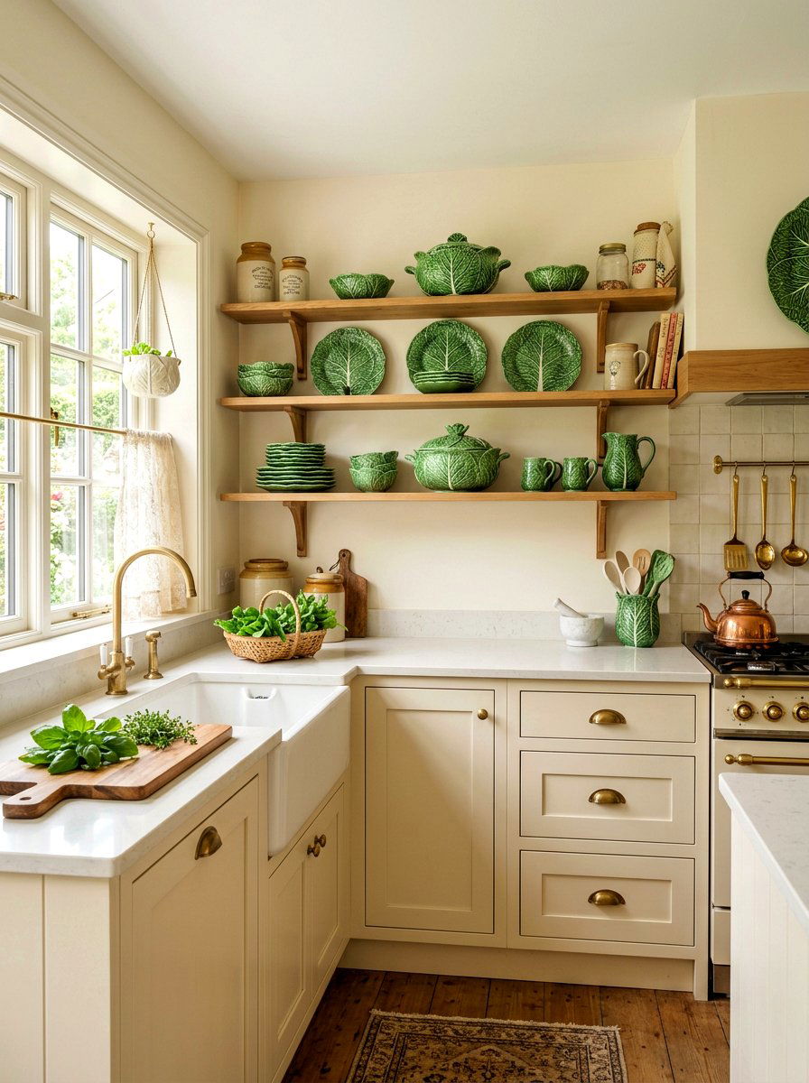 Vintage Cabbage Ceramic Decor - 30 cabbagecore kitchen ideas