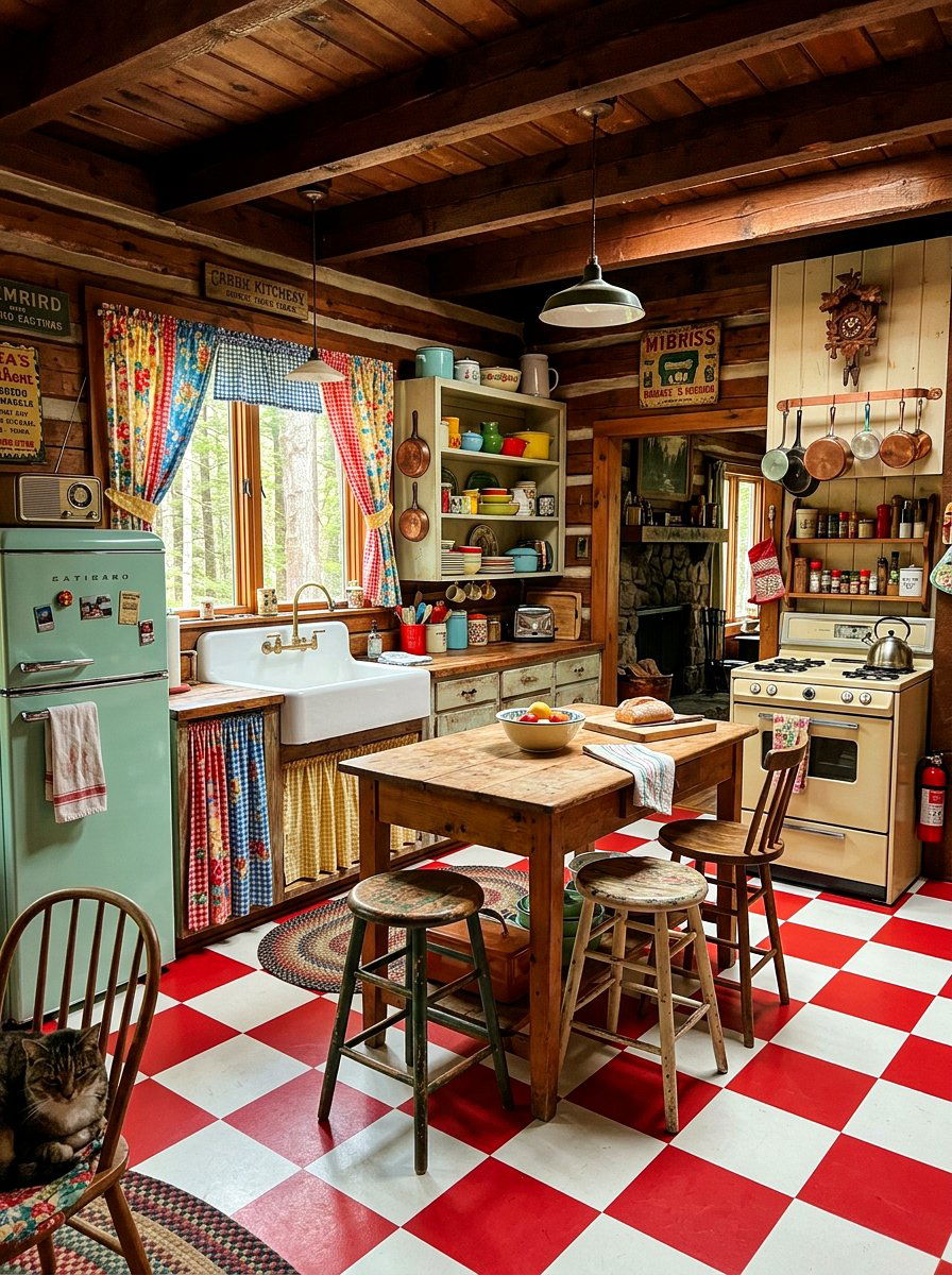 Vintage Cabin Kitchen Style - 30 cabin kitchen ideas