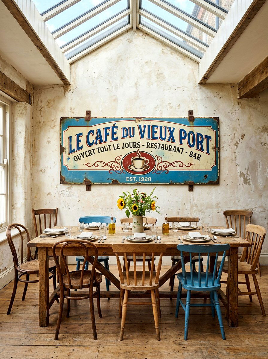 Vintage Cafe Signage - 30 cafe style dining ideas