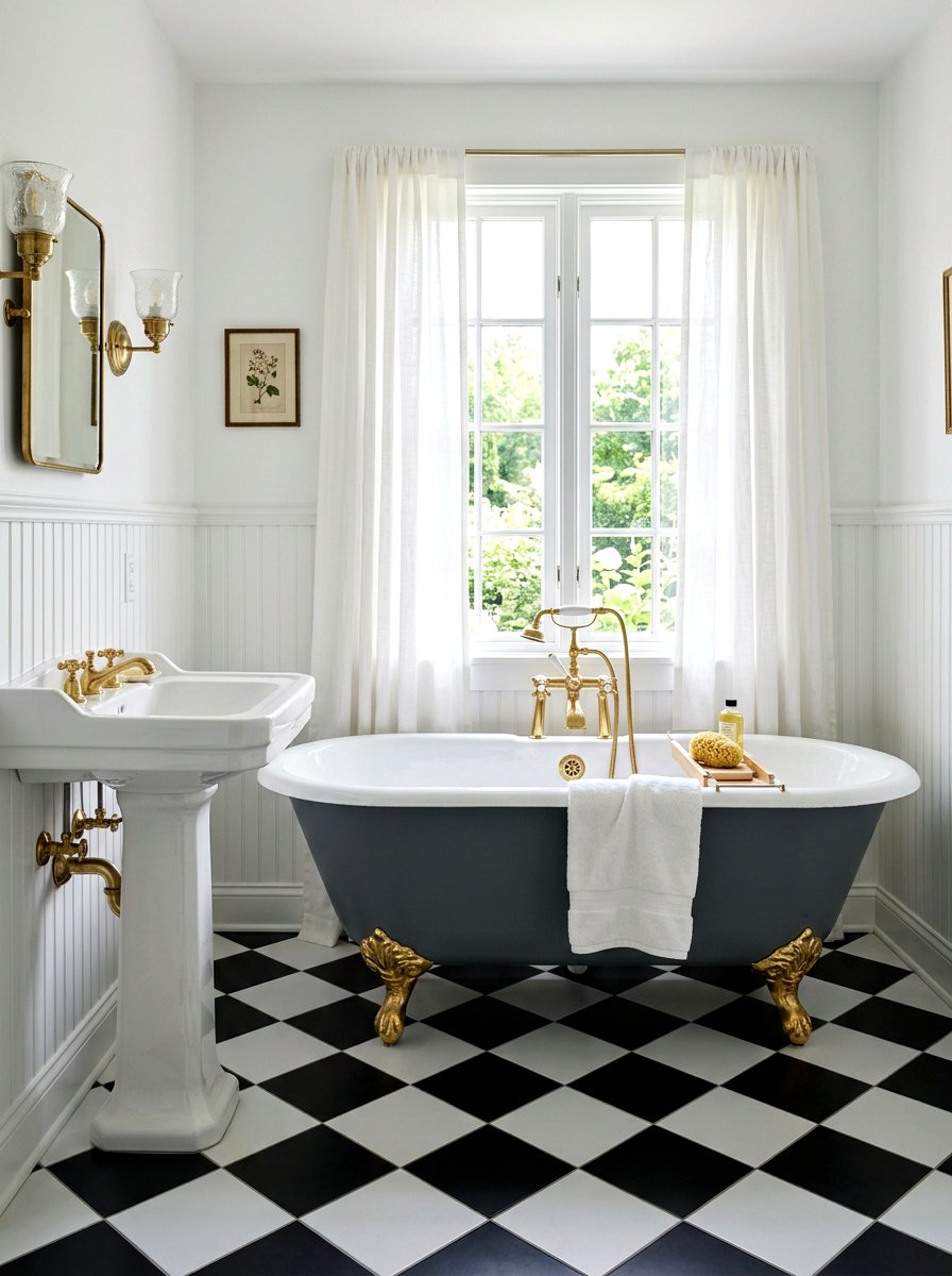 Vintage Cast Iron Clawfoot Tub - 30 freestanding tub ideas
