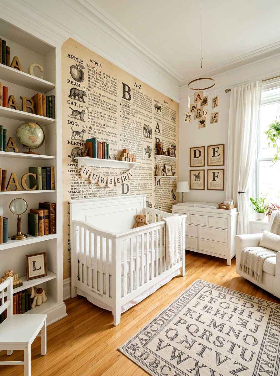 Vintage Childrens Dictionary Nursery - 30 vintage book nursery ideas