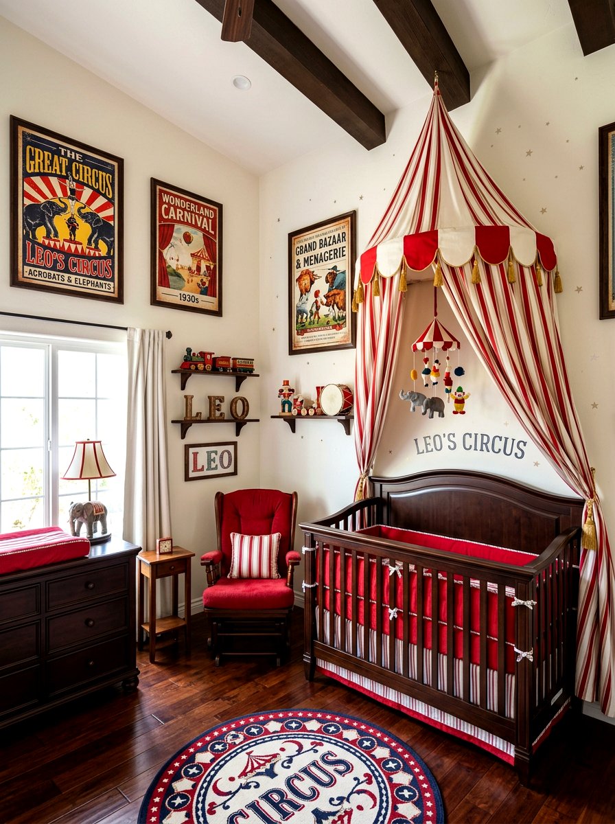 Vintage Circus Nursery - 30 vintage nursery ideas