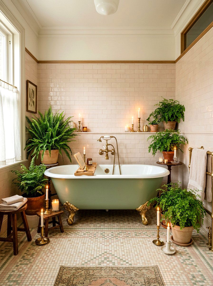 Vintage Clawfoot Bathtub - 30 fairycore bathroom ideas