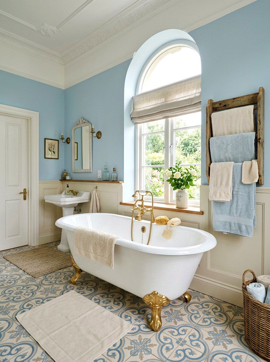Vintage Clawfoot Tub - 30 granny chic bathroom ideas