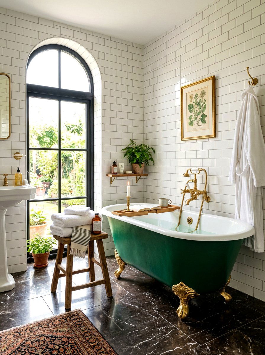 Vintage Clawfoot Tub Bathroom - 30 eclectic bathroom ideas