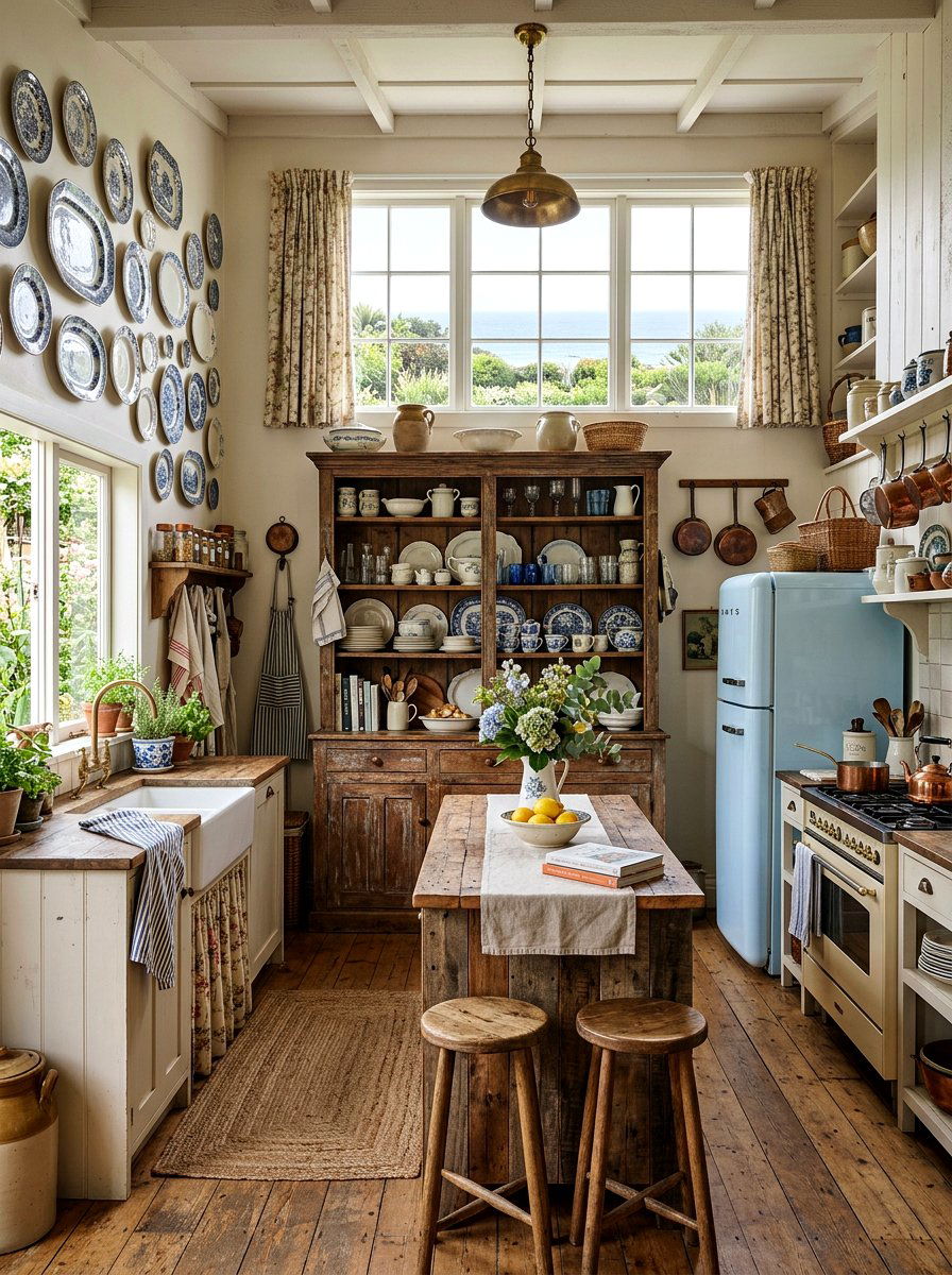 Vintage Coastal Grandmother Kitchen - 30 coastal grandmother kitchen ideas