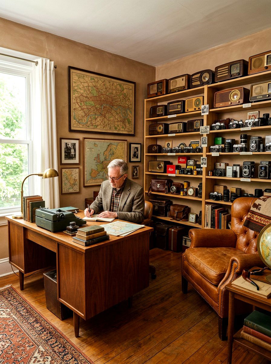 Vintage Collector Studio - 30 masculine home studio ideas