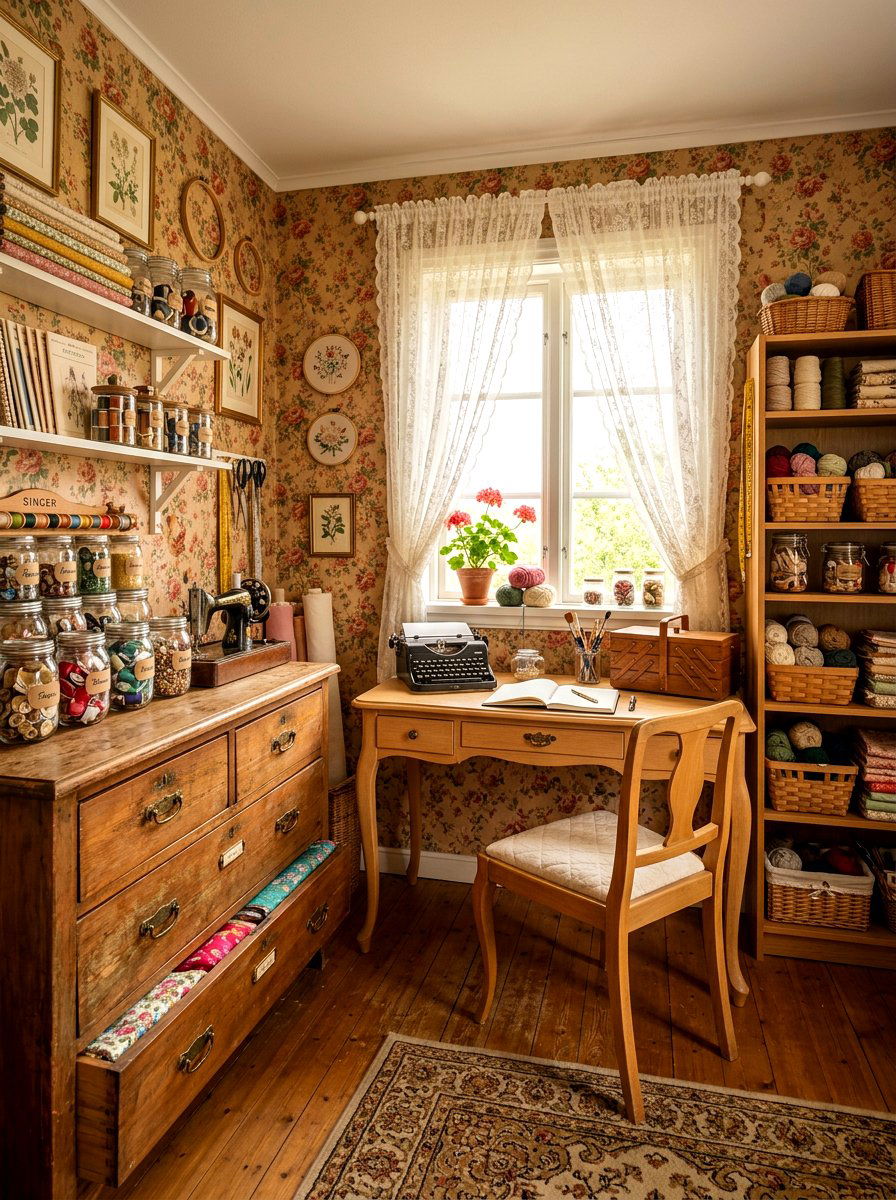 Vintage Craft Room - 30 knitting room ideas