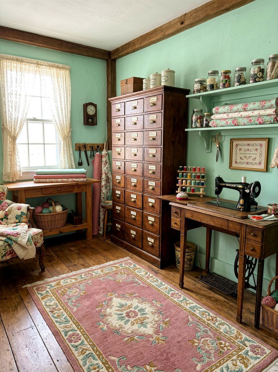 Vintage Craft Room - 30 craft room ideas