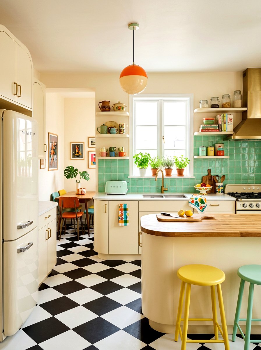 Vintage Cream Kitchen - 30 cream kitchen cabinet ideas