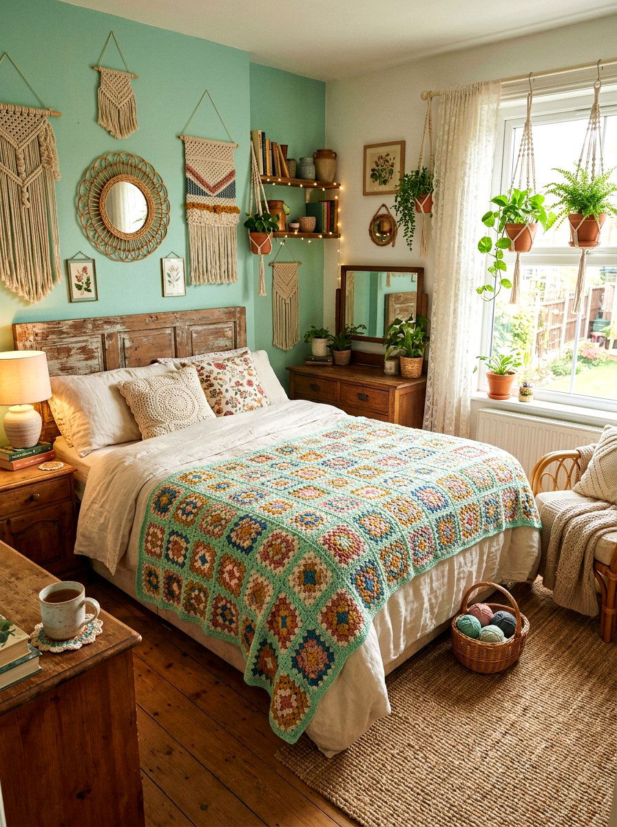 Vintage Crochet Aesthetic Room - 30 girl teen room vintage ideas