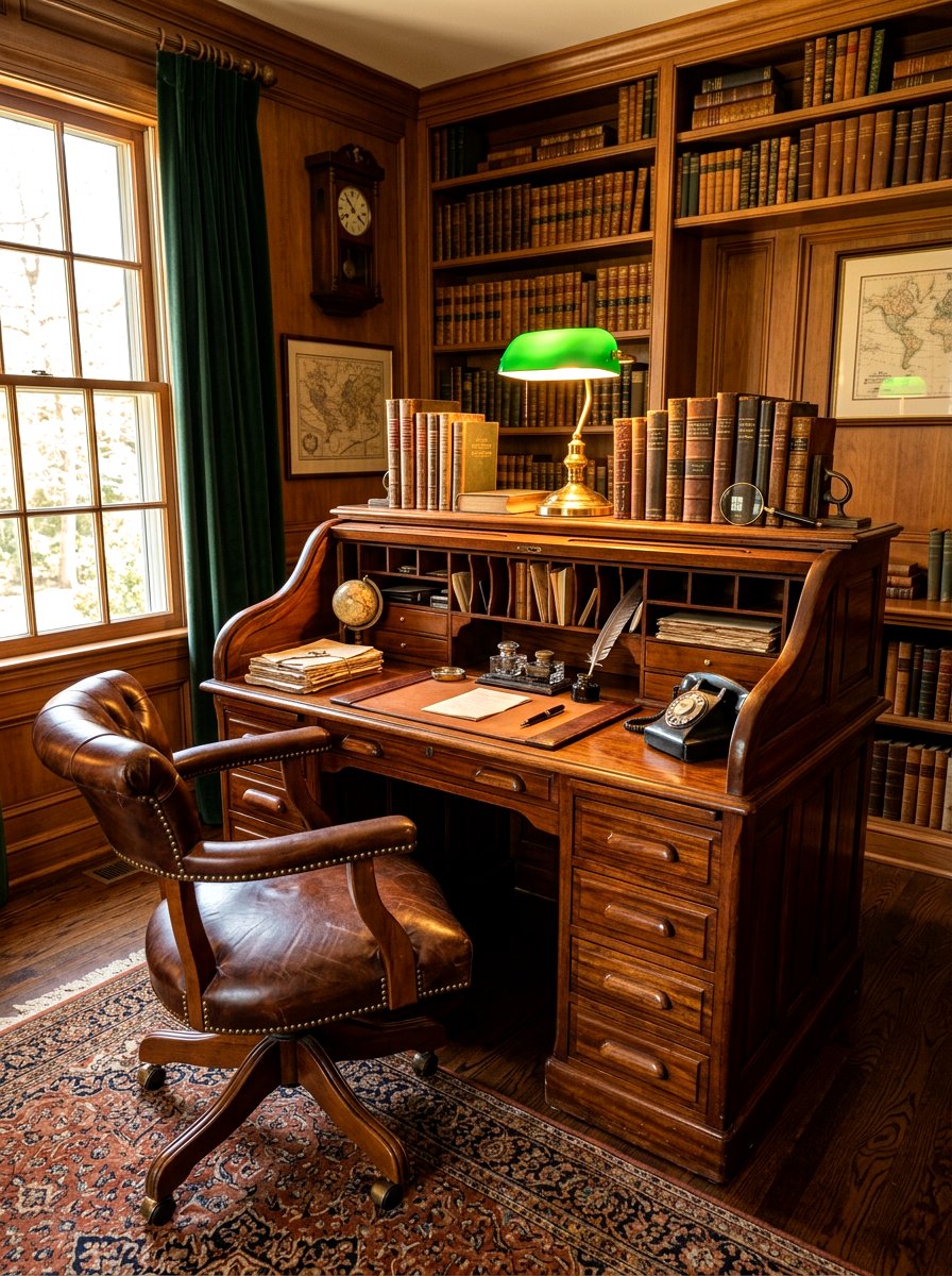 Vintage Desk Setup - 30 office nook ideas
