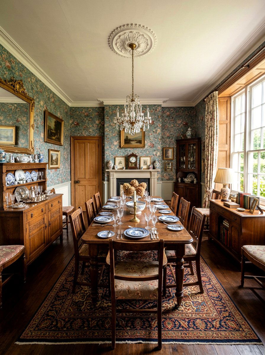Vintage Dining Room Wallpaper - 30 dining room wallpaper ideas