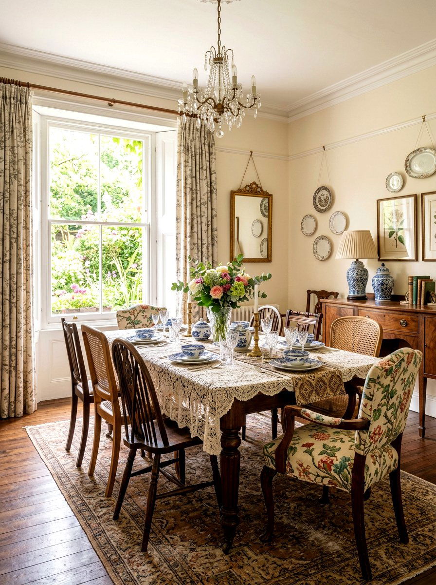 Vintage Dining Set - 30 grandma chic decor ideas
