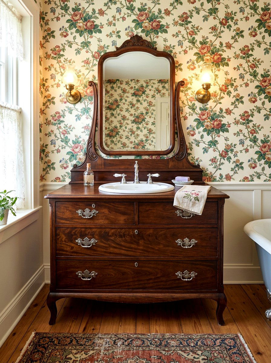 Vintage Dresser Vanity - 30 bathroom vanity ideas