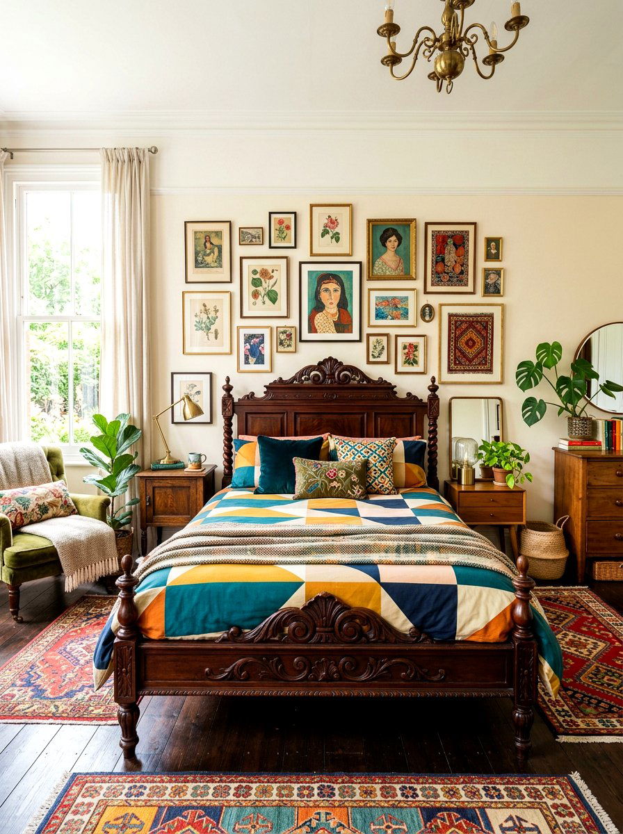 Vintage Eclectic Bedroom - 30 European bed styling ideas