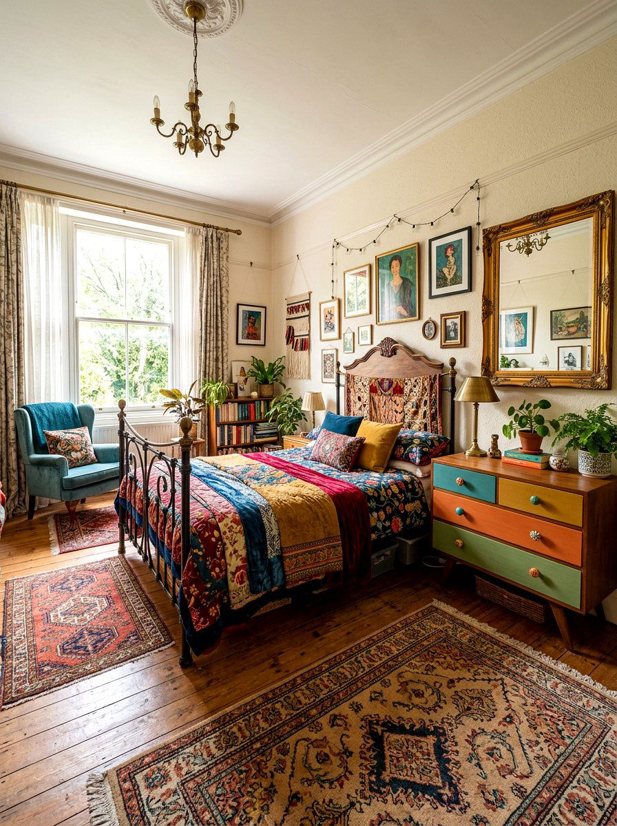Vintage Eclectic Bedroom Vibe - 30 apartment bedroom ideas