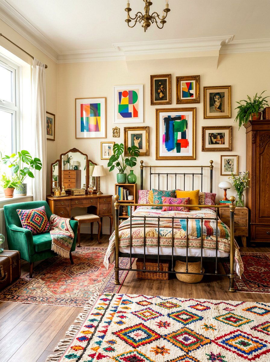 Vintage Eclectic Bedroom - 30 aesthetic bedroom ideas