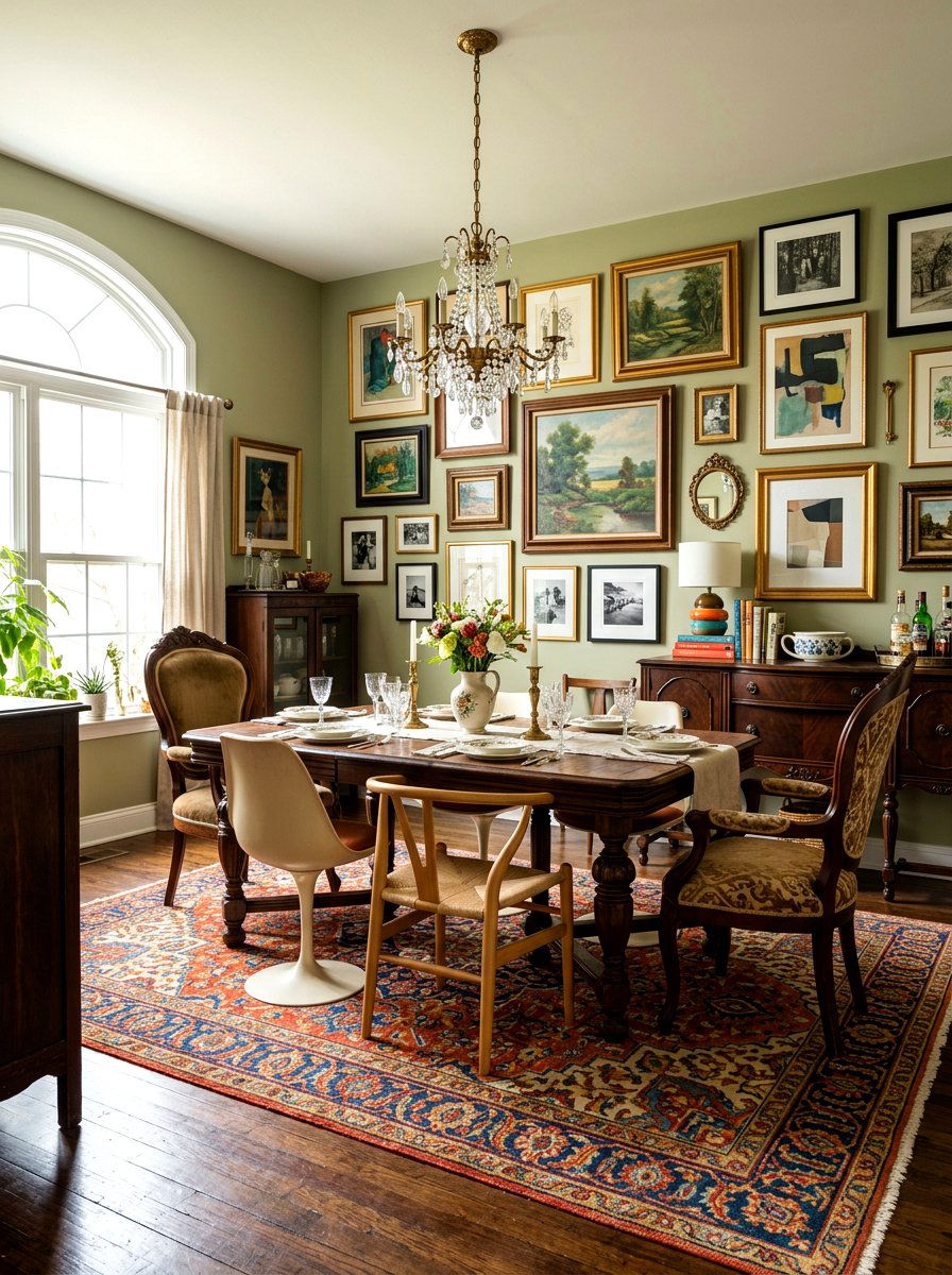 Vintage Eclectic Dining Room - 30 English dining room ideas