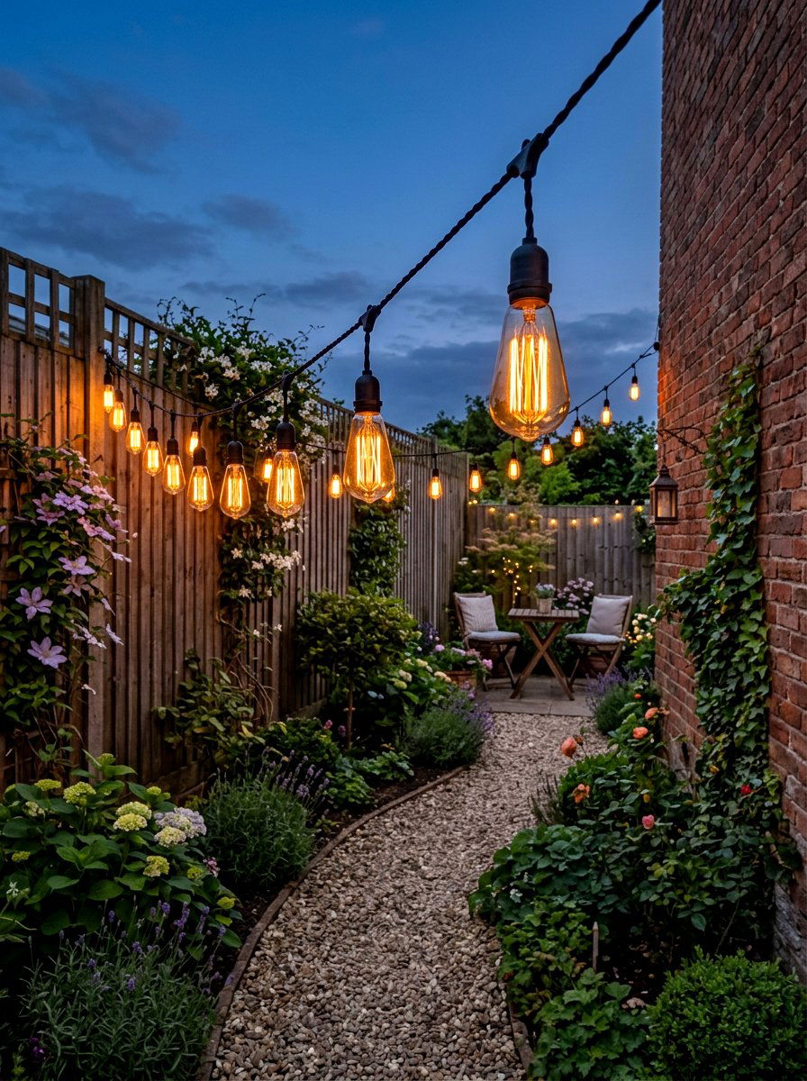 Vintage Edison Bulb Strand - 30 moody outdoor lighting ideas