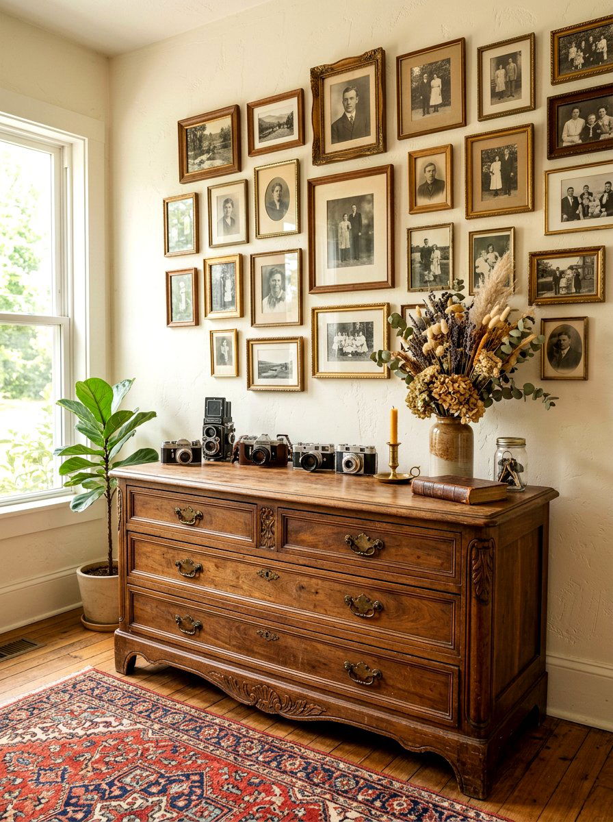 Vintage Entry Table - 30 everyday entry table decor ideas