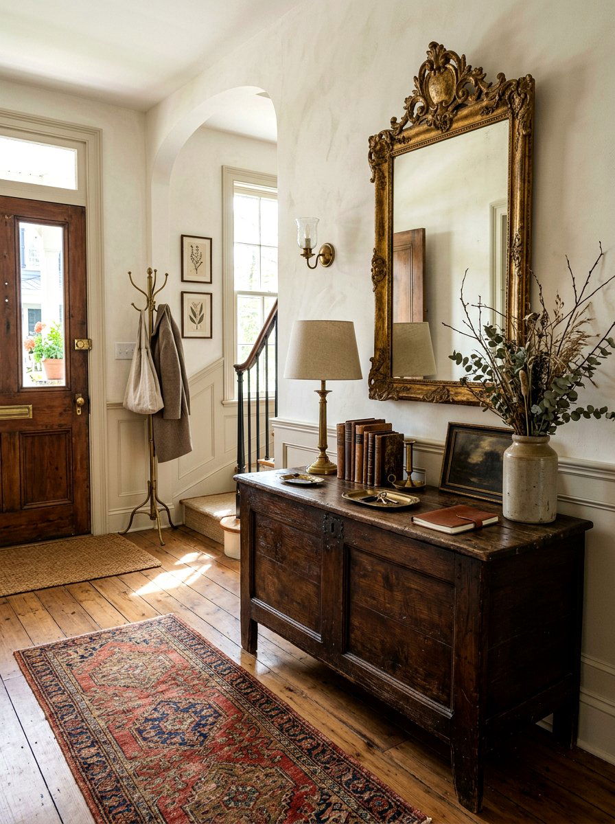 Vintage Entryway Look - 30 designer entry table decor ideas